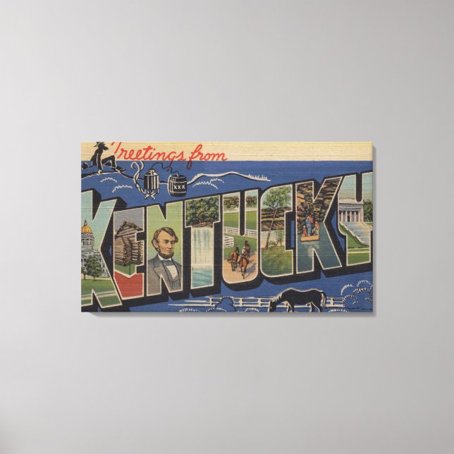 KentuckyLarge Brev ScenesKentucky 2 Canvastryck (Framsida)