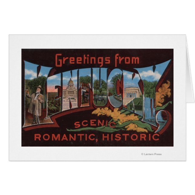 KentuckyLarge Brev ScenesKentucky 2 Hälsningskort (Framsidan Horizontal)