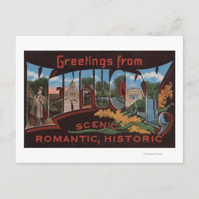 KentuckyLarge Brev ScenesKentucky 2 Vykort (Framsida)