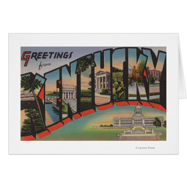 KentuckyLarge Brev ScenesKentucky Hälsningskort (Framsidan Horizontal)