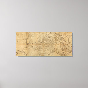 KentuckyPanoramic MapKentucky Canvastryck