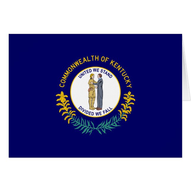 Kentuckys delstatsflagga hälsningskort (Framsidan Horizontal)