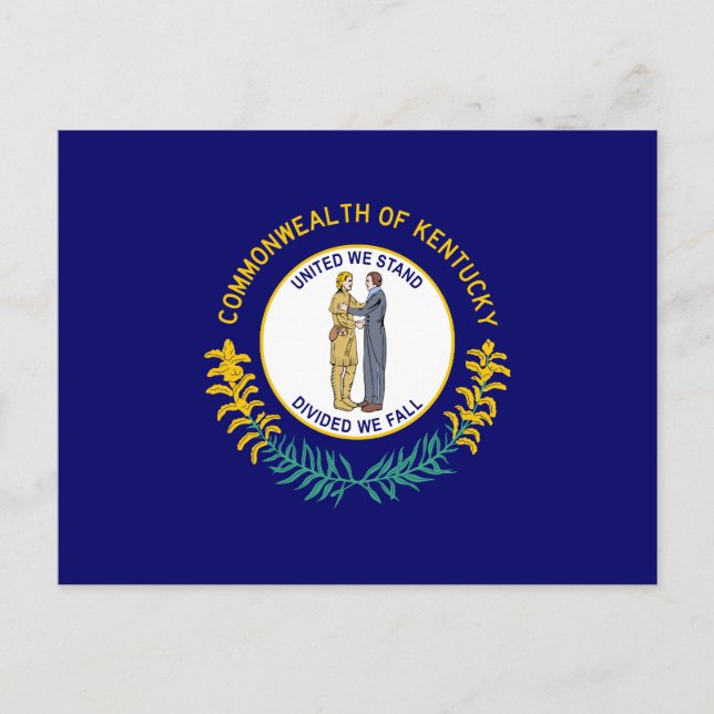 Kentuckys delstatsflagga vykort (Framsida)