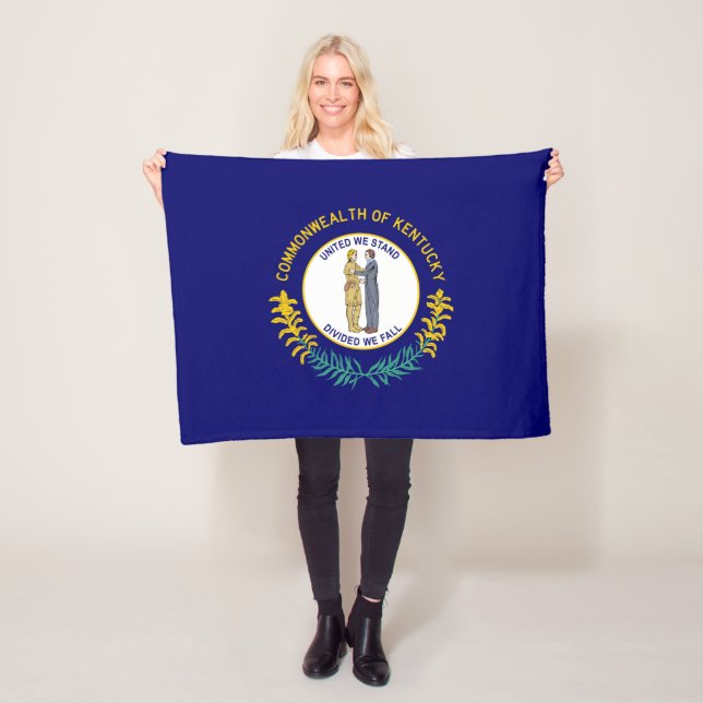 Kentuckys statsflagga fleecefilt (På plats)