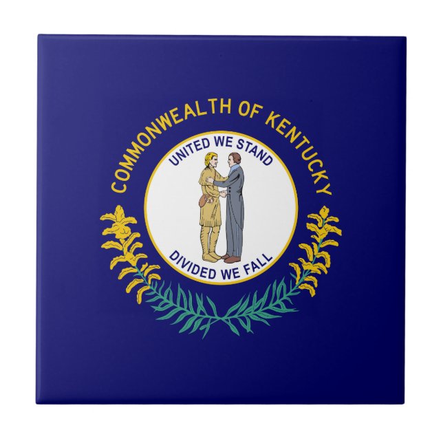 Kentuckys statsflagga kakelplatta (Framsidan)