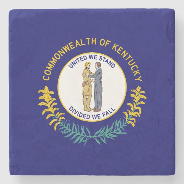 Kentuckys statsflagga stenunderlägg (Framsidan)