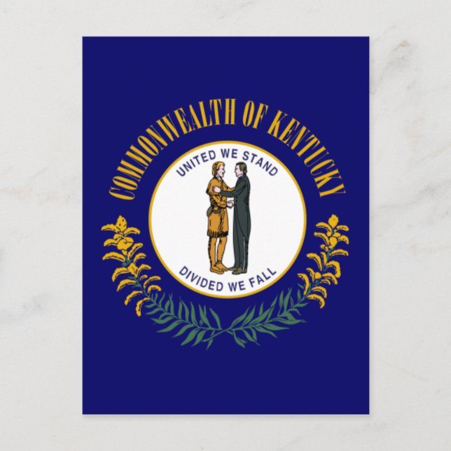 Kentuckys statsflagga vykort (Framsida)