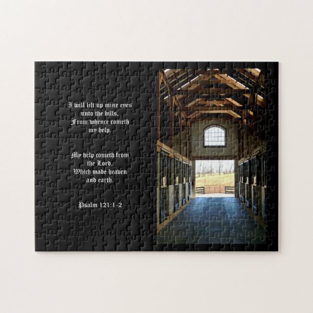 Kentuckyvy från ladugården, Psalm 121:1-2 Pussel (Horisontell)