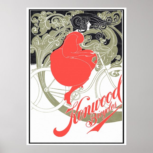 Kenwood Bicycles Art nouveau Poster (Framsidan)