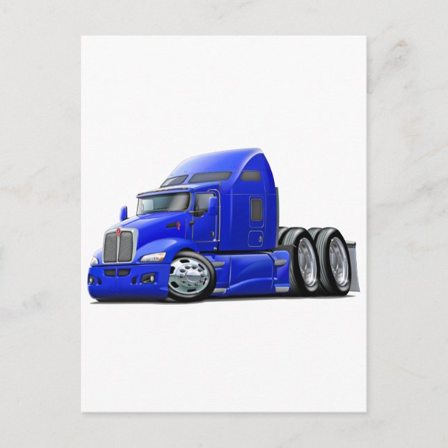 Kenworth 660 Blue Lastbil Vykort (Framsida)