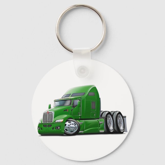 Kenworth 660 Grönt Lastbil Nyckelring (Framsida)