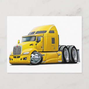 Kenworth 660 Gult Lastbil Vykort