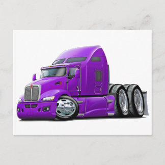 Kenworth 660 Lila Lastbil Vykort