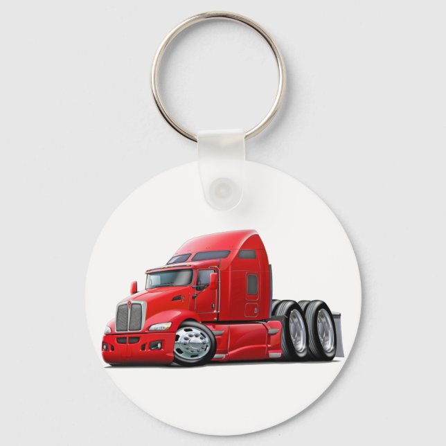 Kenworth 660 Red Lastbil Nyckelring (Framsida)