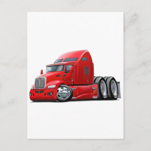 Kenworth 660 Red Lastbil Vykort
