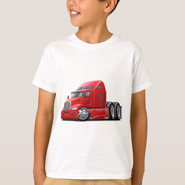 Kenworth 660 röd lastbil t-shirt (Framsida)
