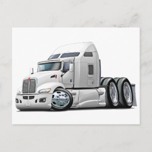 Kenworth 660 White Lastbil Vykort