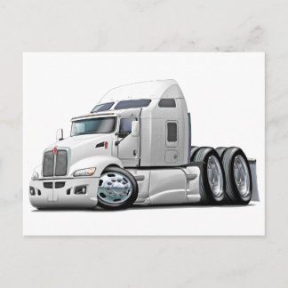 Kenworth 660 White Lastbil Vykort