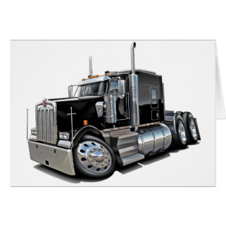 Kenworth w900 Black Lastbil Hälsningskort
