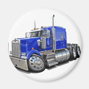 Kenworth w900 blåttlastbil magnet