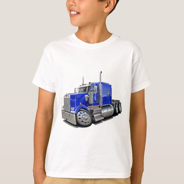 Kenworth w900 blåttlastbil t shirt (Framsida)