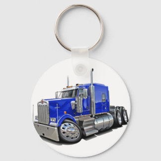 Kenworth w900 Blue Lastbil Nyckelring