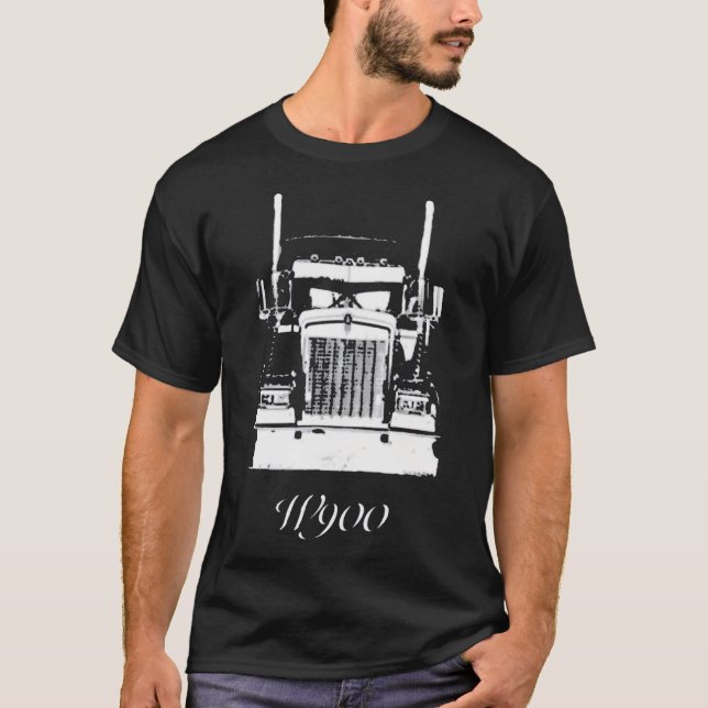 Kenworth W900 Grill View Worn look T Shirt (Framsida)