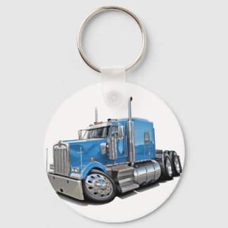 Kenworth w900 Lt Blue Lastbil Nyckelring