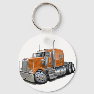 Kenworth w900 Orange Lastbil Nyckelring