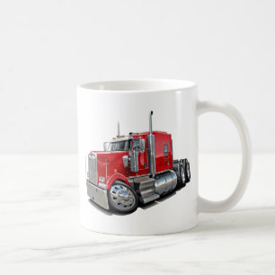 Kenworth w900 röd lastbil kaffemugg