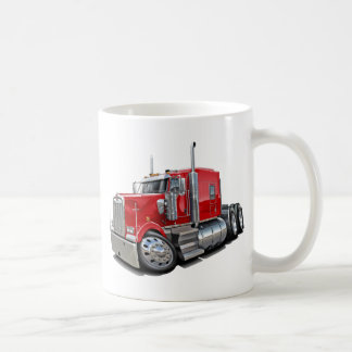 Kenworth w900 röd lastbil kaffemugg