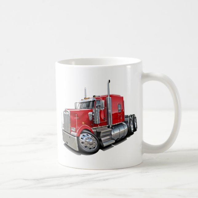 Kenworth w900 röd lastbil kaffemugg (Höger)