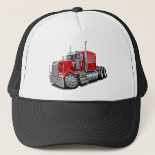 Kenworth w900 röd lastbil keps