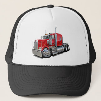 Kenworth w900 röd lastbil keps