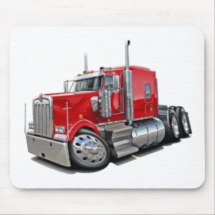 Kenworth w900 röd lastbil musmatta