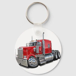 Kenworth w900 röd lastbil nyckelring