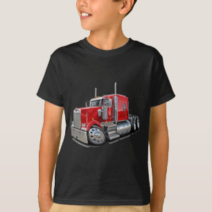 Kenworth w900 röd lastbil tee shirt