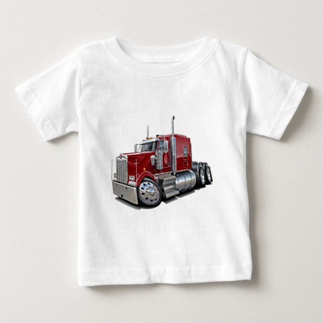Kenworth w900 rödbrun lastbil t-shirt (Framsida)