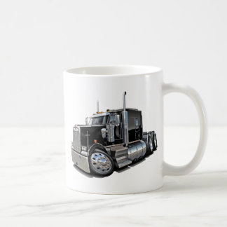 Kenworth w900 svartlastbil kaffemugg