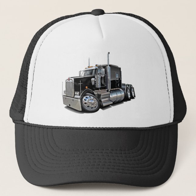 Kenworth w900 svartlastbil truckerkeps (Framsida)