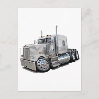 Kenworth w900 Vit Lastbil Vykort