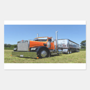 Kenworth W900A Dumperklistermärkear Rektangulärt Klistermärke