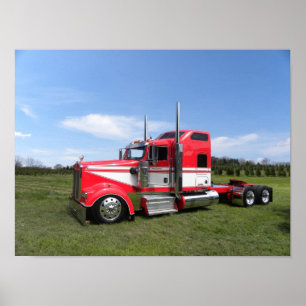Kenworth W900L som håller det lågt Poster