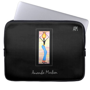 Kenya, African Art, Coconut Oil Sellers Laptop Fodral