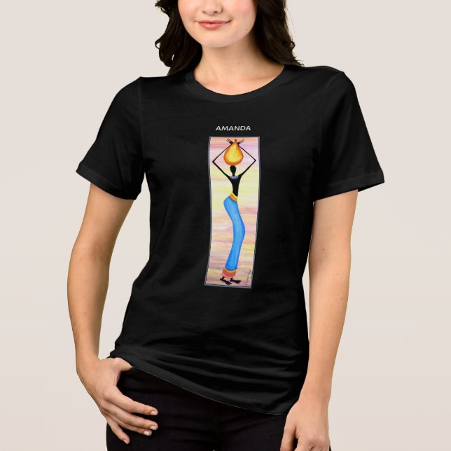 Kenya African Art Elegant African Women T Shirt (Framsida)