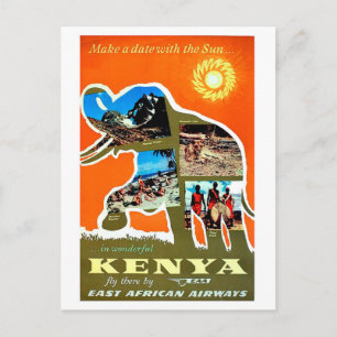 Kenya, Afrika, boka en dejt med solen, resa Vykort