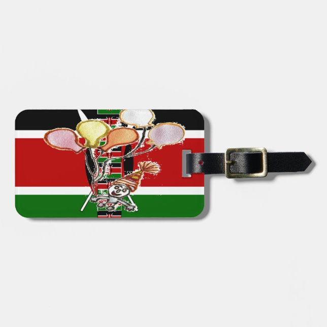Kenya Birthday Bagagebricka (Horisontell Framsida)