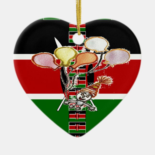 Kenya Birthday Julgransprydnad Keramik (Framsidan)