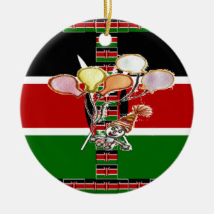 Kenya Birthday Julgransprydnad Keramik