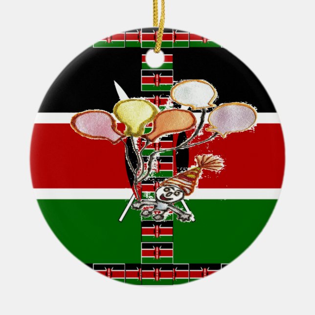 Kenya Birthday Julgransprydnad Keramik (Framsidan)